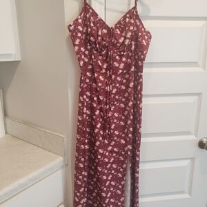Floral Burgundy Maxi Dress